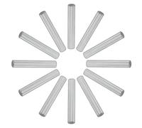 Murtenze 12 Pack 4mm x 25mm Stainless Steel Dowel Pin, Metal Silver Shelf Support Pin Fasten Elements for Shelves