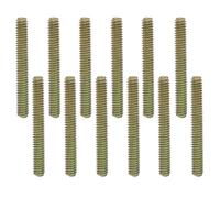 Murtenze 12 Pack Fully Threaded Rod, Color Zinc Plated Rod Carbon Steel Screw, 1/4"-20, 2" Length Thread Screw for Furniture Assembly Fastening