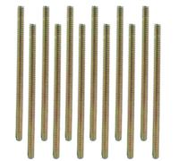 Murtenze 12 Pack Fully Threaded Rod, Color Zinc Plated Rod Carbon Steel Screw, 1/4"-20, 4" Length Thread Screw for Furniture Assembly Fastening