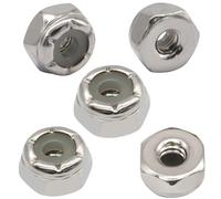 Murtenze 120 Pack #4-40 Lock Nuts, Nylon Insert Stainless Steel Hexagon Lock Nuts for Furniture, Repairing Jobs