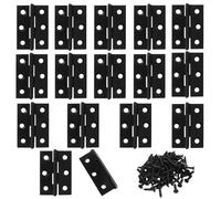 Murtenze 16 Pack 2 Inch Door Hinges, Black Butt Hinges with Mounting Screws