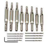 Murtenze 16 PCS Self Centering Drill Bit Set, 5/64-1/4" VIX Bit Hinge Drill Bit, Quick-Change 1/4" Hex Shank with 1 Hex Key for Woodworking Window Door Hinge
