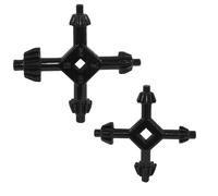 Murtenze 2 Pack 4 in 1 Drill Chuck Key Wrench, 4 Way Black Chuck Key for Home Repair Tools (S+L)
