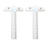 Murtenze 2 Pack Acrylic Clear T-Square Ruler, 6" Transparent T Ruler Drafting Tools, Dual Side Measuring Crafting for Drafting and General Layout Work Art Framing