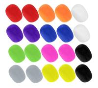 Murtenze 20PCS Microphone Foam Covers,Colorful Thick Handheld Stage Microphone Windscreen Cover Karaoke DJ Microphone Covers Filter for KTV, Interview, Recording Studio, Performance, Speech(10 Color)