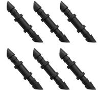 Murtenze 300 Pack Drip Irrigation Barbed Coupling Connectors, 1/4 Inch Barbed Coupling Fittings Drip Line Coupler for Garden Sprinkler System Lawn Greenhouse