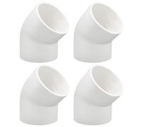 Murtenze 4 Pack 2" 45 Degree PVC Elbow Pipe Fitting, 2 Way Furniture Grade Pipe Connector Fitting, DIY Corner Adapter for Home, Garden, Plumbing, Pool