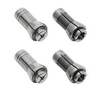 Murtenze 4 Pack Die Grinder Collet Adapter, 1/4" and 1/8" Arbors Shanks, 2 Pack 3mm and 2 Pack 6mm Die Grinder Collet, Suitable for Grinding Machine, Router, and Other Tools
