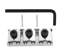 Murtenze 42MM Guitar Metal Locking Nut String Lock, Guitar Parts Strings Locked Nut for Floyd Rose Style Electric Guitar Tremolo Double Lock System (Silver)