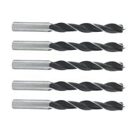 Murtenze 5 Pack Brad Point Drill Bits 10mm, High Carbon Steel Woodworking Drills, Metric Spiral Twist Drilling Bits Tool for Furniture Hardwood Softwood
