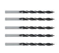 Murtenze 5 Pack Brad Point Drill Bits 4mm, High Carbon Steel Woodworking Drills, Metric Spiral Twist Drilling Bits Tool for Furniture Hardwood Softwood