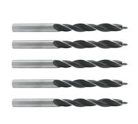 Murtenze 5 Pack Brad Point Drill Bits 8mm, High Carbon Steel Woodworking Drills, Metric Spiral Twist Drilling Bits Tool for Furniture Hardwood Softwood