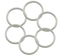 Murtenze 6 Pack Metal O Rings, 1-3/4 Inch Stainless Steel Round Ring Buckles Solid Metal Loop for Dog Collars, Macrame