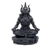 MurtiHome Mahayogi Shiva Murti, 8.89 cm Height, Black, 3D Printed, UV Resin, Hindu Religious Statue of Adiyogi for Car Dashboard, Home, and Gift