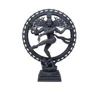 MurtiHome Nataraja Statue, 10.16 cm Height, Black, 3D Printed, UV Resin, Idol of Shiva The Cosmic Dancer for Car Dashbaord, Home, Office, and Gift
