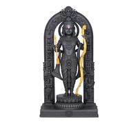 MurtiHome Ram Lalla Idol, 15.24 cm Height, Black, 3D Printed, UV Resin, Hindu Religious Statue of Lord Shri Rama Lala Ayodhya