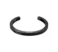 murtoo Bracelets for Men Stainless Steel Bracelet Black 3D Engraving Viking Bracelet Stylish Bracelet Open Cuff Mens Bracelets Gift for Man Father(9 inch, Black)
