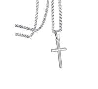 Murtoo Silver Wheat Chain Necklace for Men - Stainless Steel, 20''