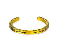 murtoo Viking Bracelets for Men, Stainless Steel Mens Open Cuff Bangle Bracelet, Handmade Carved Inspirational Bracelet Gift for Men Boys Him, 9 inch (Large), Stainless Steel, no gemstone