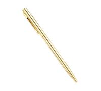 MURVE 100Pcs/Lot New Slim Metal Ballpoint Pens Rose Gold Silver Advertising School Office Supplies Free Customized Logo(Gold 1,Black)