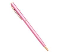 MURVE 100Pcs/Lot New Slim Metal Ballpoint Pens Rose Gold Silver Advertising School Office Supplies Free Customized Logo(Style 2-Light purple,Black)