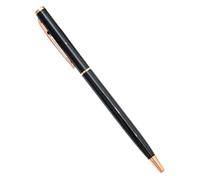 MURVE 100Pcs/Lot New Slim Metal Ballpoint Pens Rose Gold Silver Advertising School Office Supplies Free Customized Logo(Style 2-black,Blue)