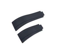 MURVE 20mm 21mm Fluorine Rubber FKM Watchband Watch Band For Rolex Strap GMT OYSTERFLEX Daytona Submariner DEEPSEA Yacht Master Belt(Black Strap,Without Buckle)