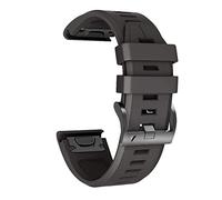 MURVE 22 26mm Smart Watch Straps For Coros VERTIX 2 Soft Silicone Smartwatch For Garmin Fenix 6 5X 6X Coros Wrist Band Bracelet (Color : Black Gray, Size : 26mm Coros VERTIX 2)