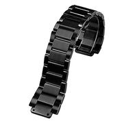 MURVE 27 * 19mm Stainless Steel Strap Silver For Hublot Watch Belt Bracelet Big Bang Classic Fusion Series Men Women Watchbands(Black)