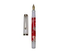 MURVE Acrylic Piston Fountain Pen Soft Smooth No.5 Nib Inking Applicable For Pelikan M400/405 Students Writing Gift Pen(D,Schmidt EF(0.4mm))