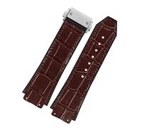 MURVE For Hublot Watch Strap 26*19mm，Suitable For BIG BANG Watch Band Replacement Parts，Stainless Steel Buckle Men's New Leather Rubber Watch Strap 26*19mm ( Color : A-Brown , Size : 26X19mm rose gold
