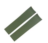 MURVE Rubber Watchbands For Longines CONQUEST HYDROCONQUEST L3 21mm Waterproof Strap Watch Accessorie Silicone Watch Bracelet With Logo(Green Band)