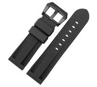 MURVE Silicone watchband For PAM111 386 441 series wristband straps 20mm 22mm 24mm 26mm Waterproof sports camouflage bracelet(Black black,20mm)