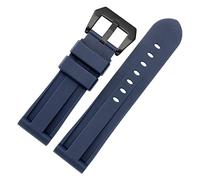 MURVE Silicone watchband For PAM111 386 441 series wristband straps 20mm 22mm 24mm 26mm Waterproof sports camouflage bracelet(Blue black,26mm)