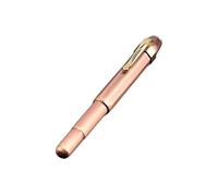 MURVE Vintage Brass Mini Short Pocket Fountain Pen With Exposed Or Hooded Nib Office School Stationery portable Ink Pens(03,EF(Hooded nib))