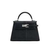 MURVE Women's Handbag Elise Designer Fashion 2025 New Burgundy Handbag Large Square Crossbody Bag High-End Women's Bag(Black)