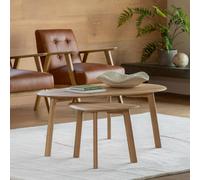 Murwara Oak Organic Shape Coffee Table Nest Oak