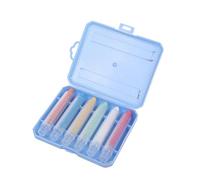 MURYE 6pcs Colored Washable Sidewalk Chalk with Holder for Outdoor Play and Meetings Calculate Carbonate Chalk