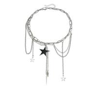 MURYE Trendy Hollow Star Pendant Necklace For Women Fashionable Jewelry Lightweight Alloy Layering Accessory Versatile Everyday Necklace