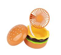 MURYE Unique Hamburger Form Desktop Fan with Adjustable Airflows Direction 2-3Hours Charging Time for Travel Lovely Portable Handheld Fan