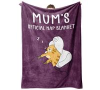 musaecoin Mum Gifts for Christmas, Mum Birthday Gift Blanket, Gift for Mother from Daughter or Son, Mummy Presents for Mother's Day, Valentine's Day, Fluffy Blanket for Mum (Purple)