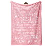 musaecoin Sister Gifts, Sister Birthday Gifts, Get Well Blanket for Sister, Inspirational Gifts for Sister, Sister Blanket for Graduation Wedding, Thinking of You Gift for Sister