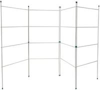 MUSAN 2 3 4 Foldable Clothes Airer - Heavy Duty Folding Washing Drying Rack - Multi Section Indoor & Outdoor Laundry Dryer Rail - Lightweight Plastic Cloth Hanger White Airers (4 Foldable Airer)