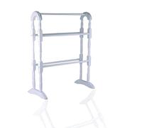 MUSAN Vintage Wooden Towel Rail - Hanging Dryer Bathroom Storage Cloth Racks - Durable Styles Wood Easy to Clean - Heavy Duty Free Floor Standing Holder 63x78x30cm (WHITE)