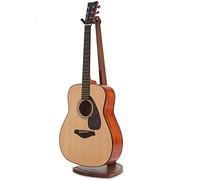 Musbeat Guitar Stand, Guitar Stand Floor for Acoustic, Electric, Spanish, Bass, Banyo, Elegant Black Walnut Hanging Display for Home and Decoration