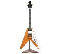Musbeat Guitar Stand, Flying V Shape Electric Guitar Stand, Black Walnut Wood Guitar Stand Floor, Guitar Holder Stands for Electric Bass Guitar, Acoustic Wooden Guitar Rack for Home, Studio