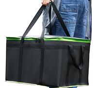 musbus Large Insulated Shopping Bag Thermal Bag Foldable Cooler Bag for Warm Delivery with Cold Cooling Function, Green, XXX-Large(24W x 15H x 14D), Modern