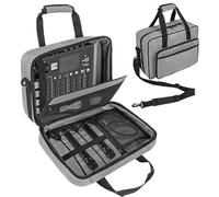Muscab Audio Mixer Case 0.4 Inch Padded DJ Mixer Bag Travel Padded Case for Audio Mixers, DJ Controllers & Equipment Compatible with RODECaster Pro,RODECaster Pro II,TC-Helicon GoXLR-Grey
