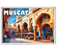 Muscat - Oman - Jumbo Artistic Fridge Magnet 96 x 67mm