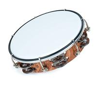 MUSCELL Tambourine for Adults,Hand Held Plastic Tambourines Drum Double Row Metal Jingles Musical Instrument-8"